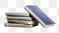 Vintage book stack png, transparent background