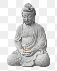 Buddha statue png, transparent background