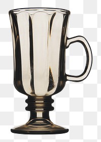 Irish coffee glass png sticker, transparent background