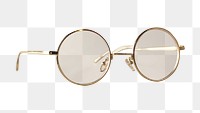 Round eye-glasses png, transparent background