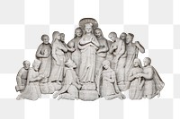 Religious sculpture png sticker, transparent background