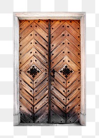 Gothic church door png sticker, architecture on transparent background