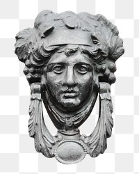 Athena door knocker png, transparent background