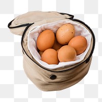 Bag of eggs png, transparent background