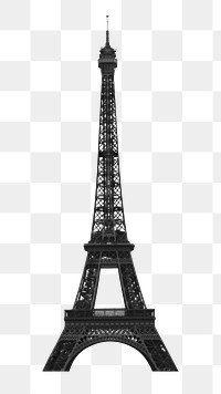 Eiffel tower, png sticker, transparent background