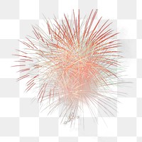 Red  firework celebration png, transparent background