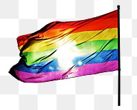 LGBTQ pride flag png sticker, transparent background