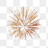 Gold fireworks png sticker, transparent background