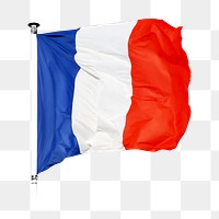 PNG French flag, collage element, transparent background