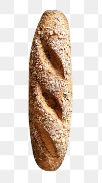 Baguette bread png sticker, transparent background