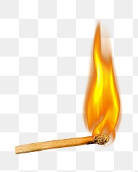 Lighting matchstick png, transparent background