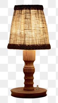 Wooden lamp png sticker, transparent background