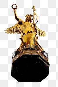 Png Berlin Victory Column statue, transparent background