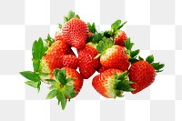 Fresh strawberry fruit png, transparent background