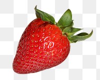 Strawberry fruit png sticker, transparent background