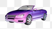 Purple sports car png vehicle sticker, transparent background