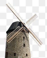 Rustic windmill png sticker, transparent background
