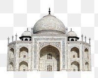 Taj Mahal png famous landmark sticker, transparent background