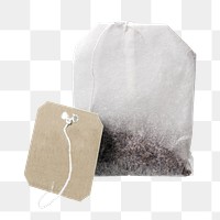 Tea bag png sticker, transparent background