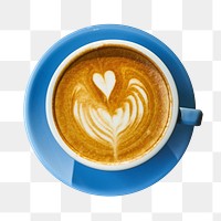 Latte coffee png, transparent background