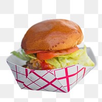 Burger fast food png, transparent background