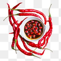 Chili fish sauce  png sticker, transparent background