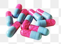 Medicine capsules png, transparent background