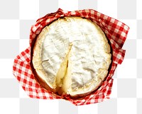 Camembert cheese png sticker, transparent background