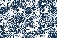 Vintage batik floral png pattern, transparent background 