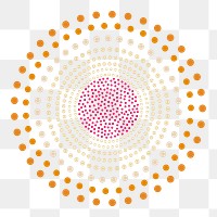 Dotted circle png sticker, transparent background