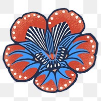 Hibiscus  png sticker, transparent background