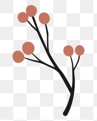 Flower bud png illustration sticker, transparent background