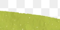 Png grass slope border, transparent background