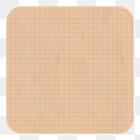 Png beige grid pattern copy space, transparent background