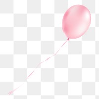 Pink balloon png sticker, transparent background