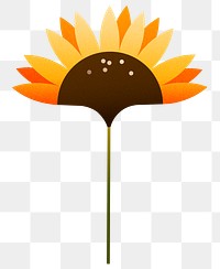 Png geometric sunflower illustration, transparent background