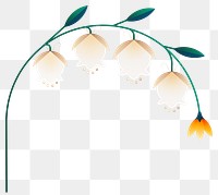 Png abstract flower arch border, transparent background