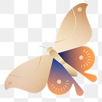 Png geometric butterfly illustration, transparent background