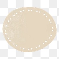 Png round beige cushion sticker, transparent background