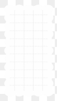 Grid notepaper png stationery sticker, transparent background