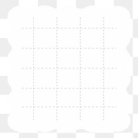 PNG grid note paper sticker, transparent background