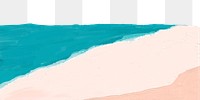 Abstract beach png border transparent background