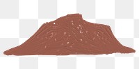 Brown mountain png transparent background