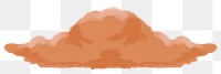 Orange cloud png transparent background