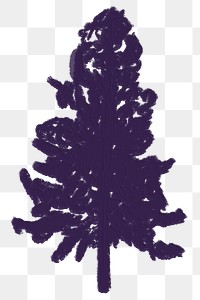 Crayon tree png transparent background