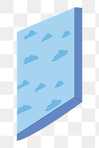 Sky rectangle png sticker illustration, transparent background