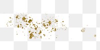 Gold glitter splash png sticker, transparent background