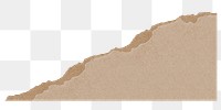 Beige ripped paper png sticker, transparent background