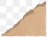 Beige ripped paper png sticker, transparent background