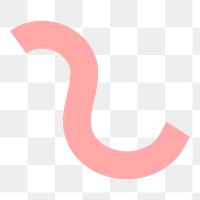 Pink squiggly line png, transparent background